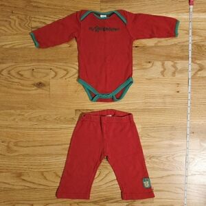 BabyGear 1st Christmas Outfit, 2-pc in Red/Green, Size 6-9M